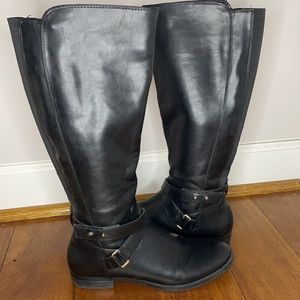 Tall Black Zipper Boot